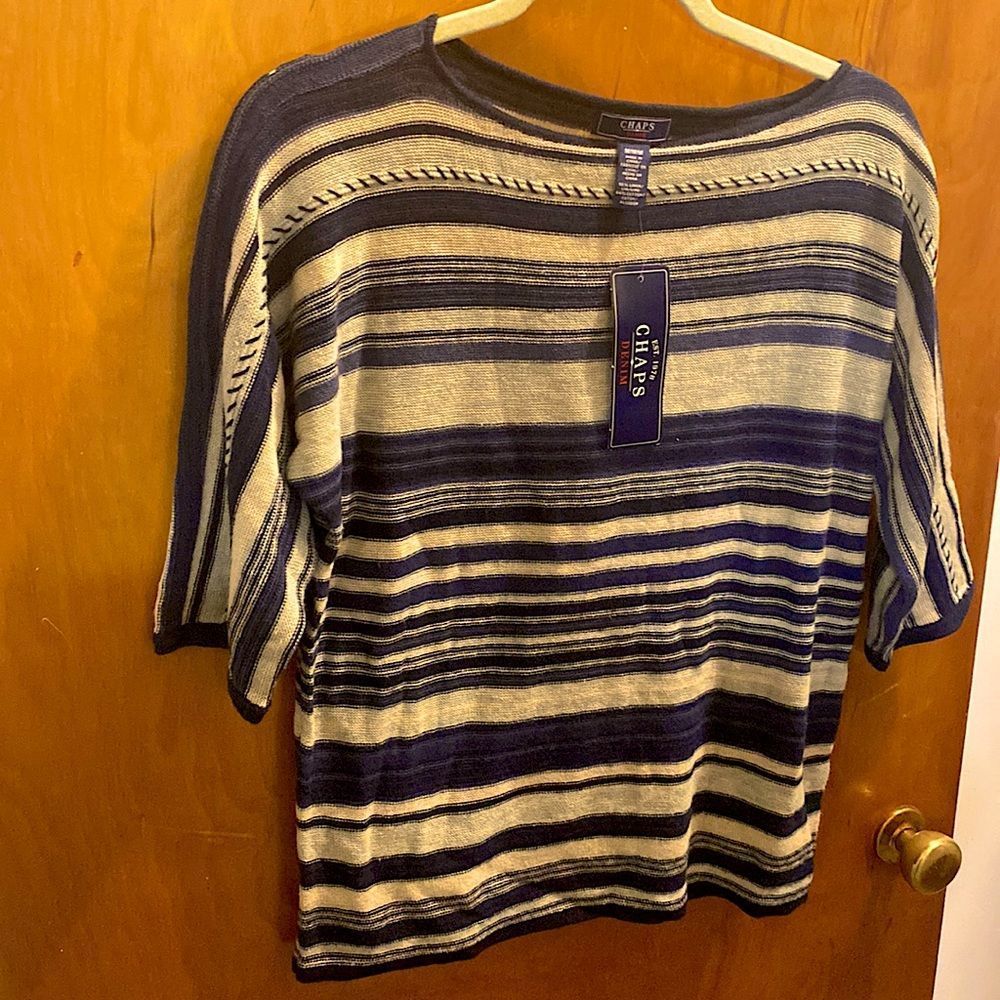 NWT. Chaps denim top
